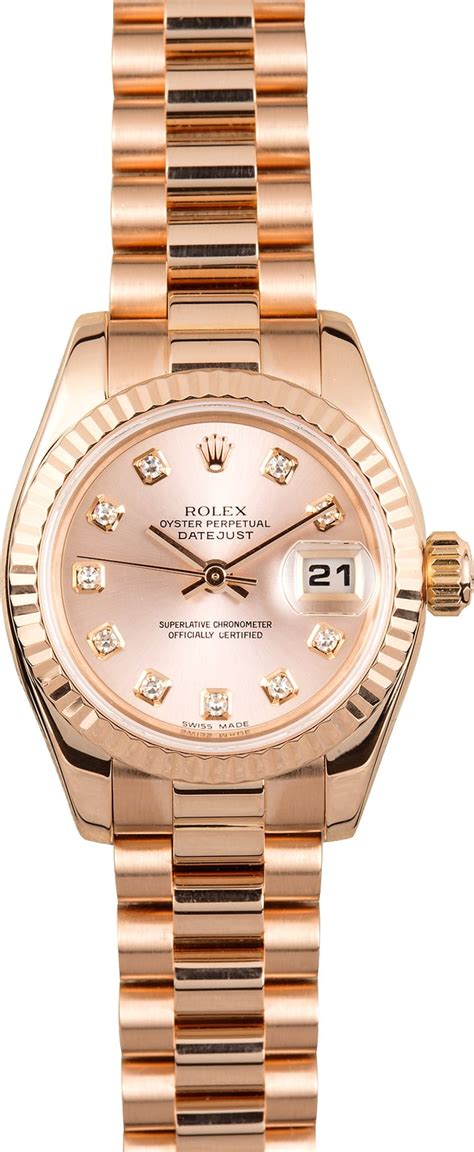 rose gold rolex women's